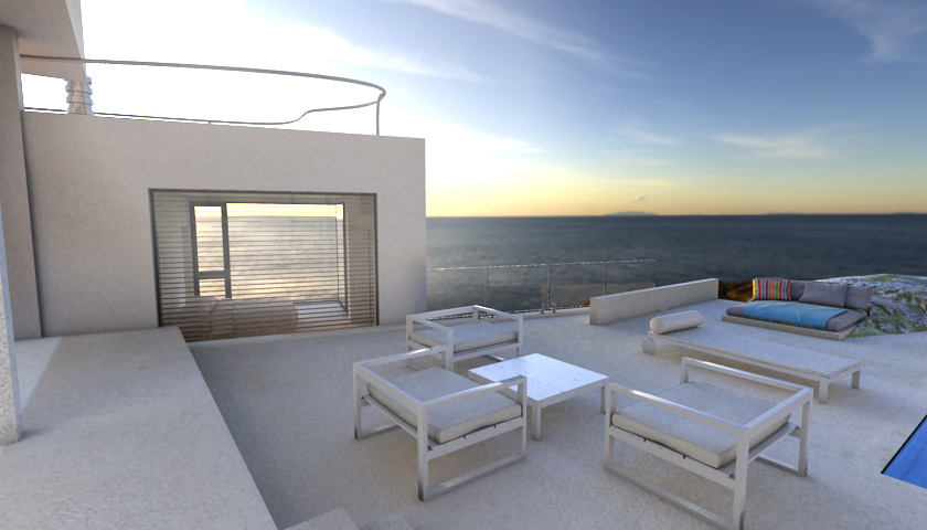 vistas y distribucion en casa en cádiz nueva construcción porche y proyección al mar